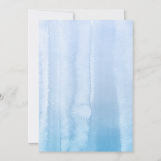 Pampas Grass Dusty Blue Flowers Baptisme Kaart (Achterkant)