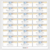 Pampas Grass Dusty Blue Gastennamen Adresetiketten Sticker (Vel)