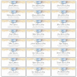 Pampas Grass Dusty Blue Gastennamen Adresetiketten Sticker