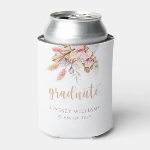 Pampas Grass Dusty Pink Boho Floral Afstuderen Blikjeskoeler