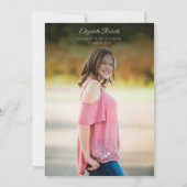 Pampas Grass Dusty Pink Floral Gradual Party Kaart (Achterkant)