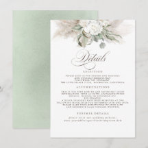 Pampas Grass Earth Shades Floral Wedding Details