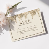 Pampas Grass Earthy Bohemian Exotic Wedding RSVP Kaartje