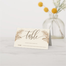 Pampas Grass Earthy Bohemian Wedding Table Plaatskaartje