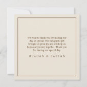 Pampas Grass Earthy Boho Wedding Hartelijk dank Bedankkaart (Achterkant)