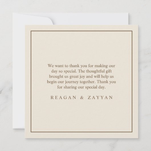 Pampas Grass Earthy Boho Wedding Hartelijk dank Bedankkaart (Achterkant)