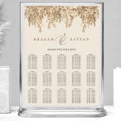 Pampas Grass Earthy Exotic Wedding Seating Chart Poster