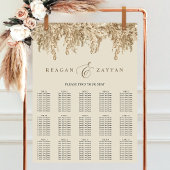 Pampas Grass Earthy Exotic Wedding Seating Chart Poster