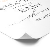 Pampas Grass en Anthuriums Baby shower Welkom Poster (Hoek)