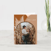 Pampas Grass en Arches Dank u Bedankkaart (Voorkant)