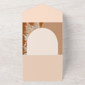 Pampas Grass en Arches Wedding Invitation All In One Uitnodiging (Buitenkant)