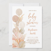 Pampas Grass en ballons Baby shower Kaart (Voorkant)