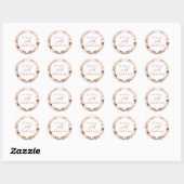 Pampas Grass en Cream Flowers Boho Wedding Ronde Sticker (Vel)