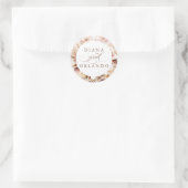 Pampas Grass en Cream Flowers Boho Wedding Ronde Sticker (Tas)