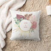 Pampas Grass en Gold Sun Mandala Jubileum Kussen (Deken)