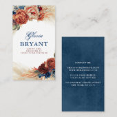 Pampas Grass en Rust Terracotta Flowers Botanisch Visitekaartje (Voorkant / Achterkant)