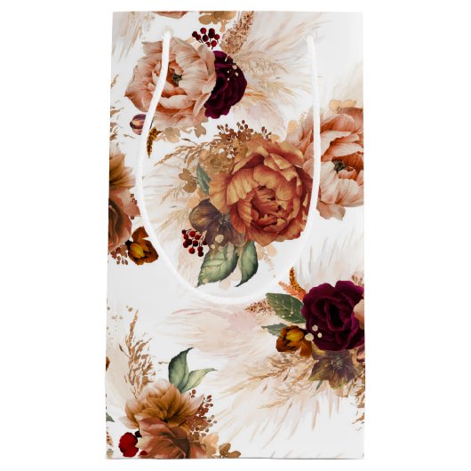 Pampas Grass en Rust Terracotta Flowers Elegant Klein Cadeauzakje (Voorkant)