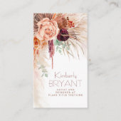 Pampas Grass en Terracotta Bloemen Boho Visitekaartje (Voorkant)