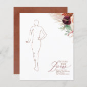 Pampas Grass en Terracotta Flowers Raad Dress (Voorkant / Achterkant)