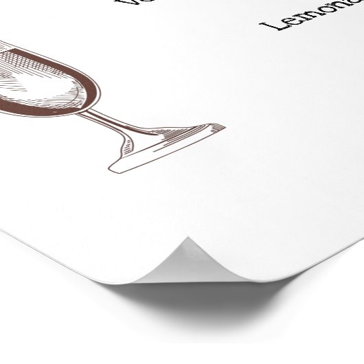 Pampas Grass & Eucalyptus Drink Menu Weddenschap Poster (Hoek)