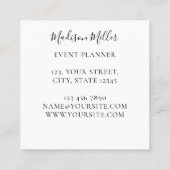 Pampas Grass Eucalyptus Event Planner Vierkante Visitekaartje (Achterkant)