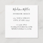 Pampas Grass Eucalyptus Interior Design Vierkante Visitekaartje (Achterkant)