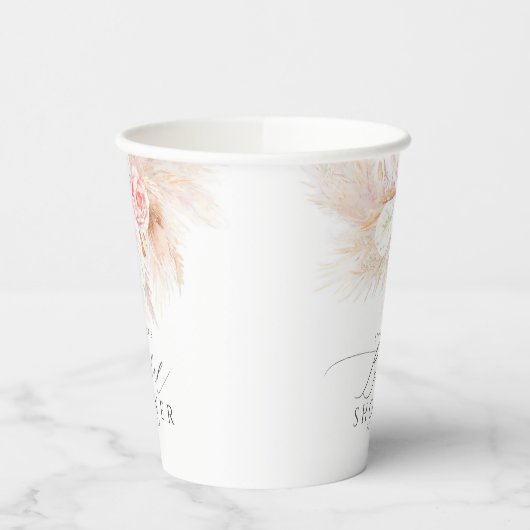 Pampas Grass Exotic Vrijgezellenfeest Papieren Bekers (Links)