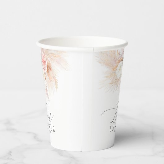 Pampas Grass Exotic Vrijgezellenfeest Papieren Bekers (Rechts)