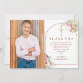 Pampas Grass First Heilige Communie Bedankkaart (Voorkant)