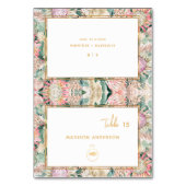 Pampas Grass Fish Meal Choice Guest Name Card Kaart (Voorkant)