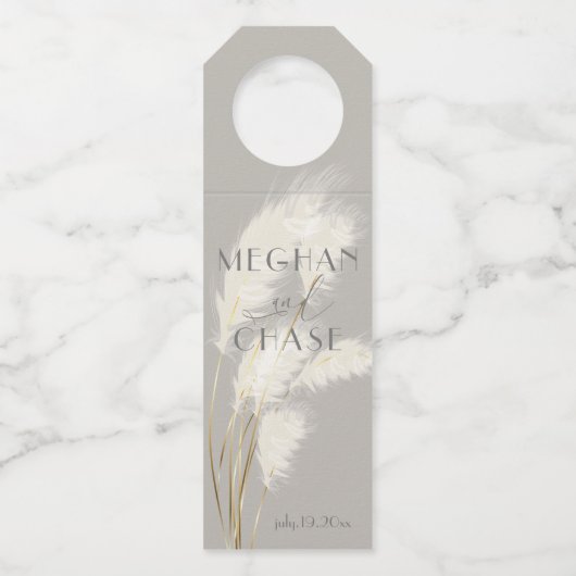 Pampas Grass Flessenhanger (Voorkant)