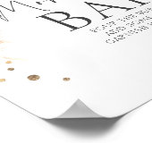 Pampas Grass Floral Baby shower Mam-osa Bar Poster (Hoek)