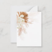 Pampas Grass Floral Baby shower Notitiekaartje (Achterkant)