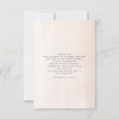 Pampas Grass Floral Baby shower Small Hartelijk da Bedankkaart (Achterkant)