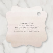 Pampas Grass Floral Boho Baby shower Hartelijk dan Bedankjes Labels (Achterkant)