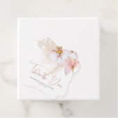 Pampas Grass Floral Boho Baby shower Hartelijk dan Bedankjes Labels (In situ)