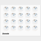 Pampas Grass Floral Boho Baby shower Hartelijk dan Ronde Sticker (Vel)