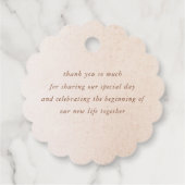 Pampas Grass Floral Boho Exotic Bedankt Bedankjes Labels (Achterkant)