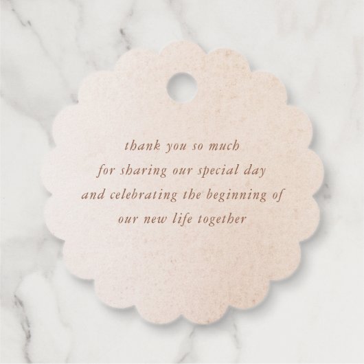 Pampas Grass Floral Boho Exotic Bedankt Bedankjes Labels (Achterkant)