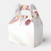 Pampas Grass Floral Boho Meisje Baby shower Bedankdoosjes (Achterkant)