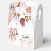 Pampas Grass Floral Boho Meisje Baby shower Bedankdoosjes (Geopend)