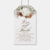 Pampas Grass Floral Boho Natural bedankt Cadeaulabel (Voorkant)