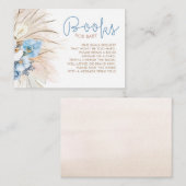 Pampas grass Floral Books for Baby request Informatiekaartje (Voorkant / Achterkant)