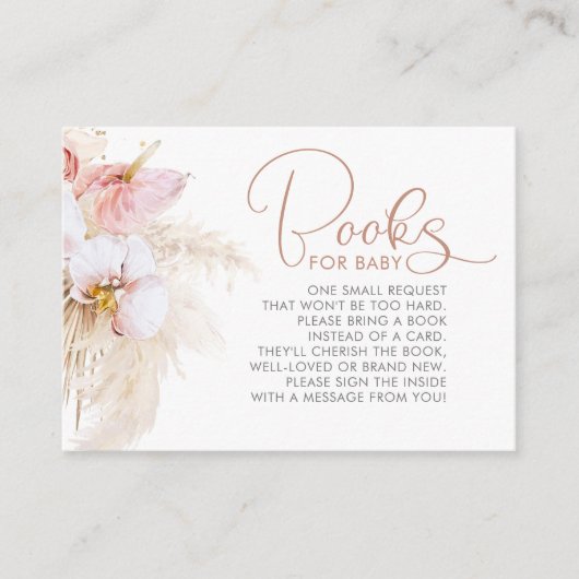 Pampas grass Floral Books for Baby request Informatiekaartje (Voorkant)
