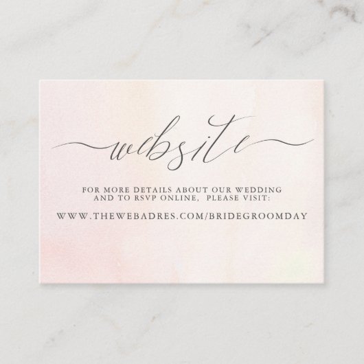 Pampas Grass Floral Bruiloft Website Visitekaartje (Voorkant)