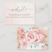 Pampas Grass Floral Bruiloft Website Visitekaartje (Voorkant / Achterkant)