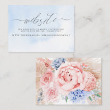 Pampas Grass Floral Bruiloft Website Visitekaartje