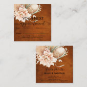 Pampas Grass Floral Burgundy Terracotta Business Afsprakenkaartje (Voorkant / Achterkant)