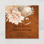 Pampas Grass Floral Burgundy Terracotta Business Afsprakenkaartje (Achterkant)