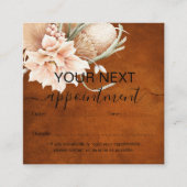 Pampas Grass Floral Burgundy Terracotta Business Afsprakenkaartje (Voorkant)